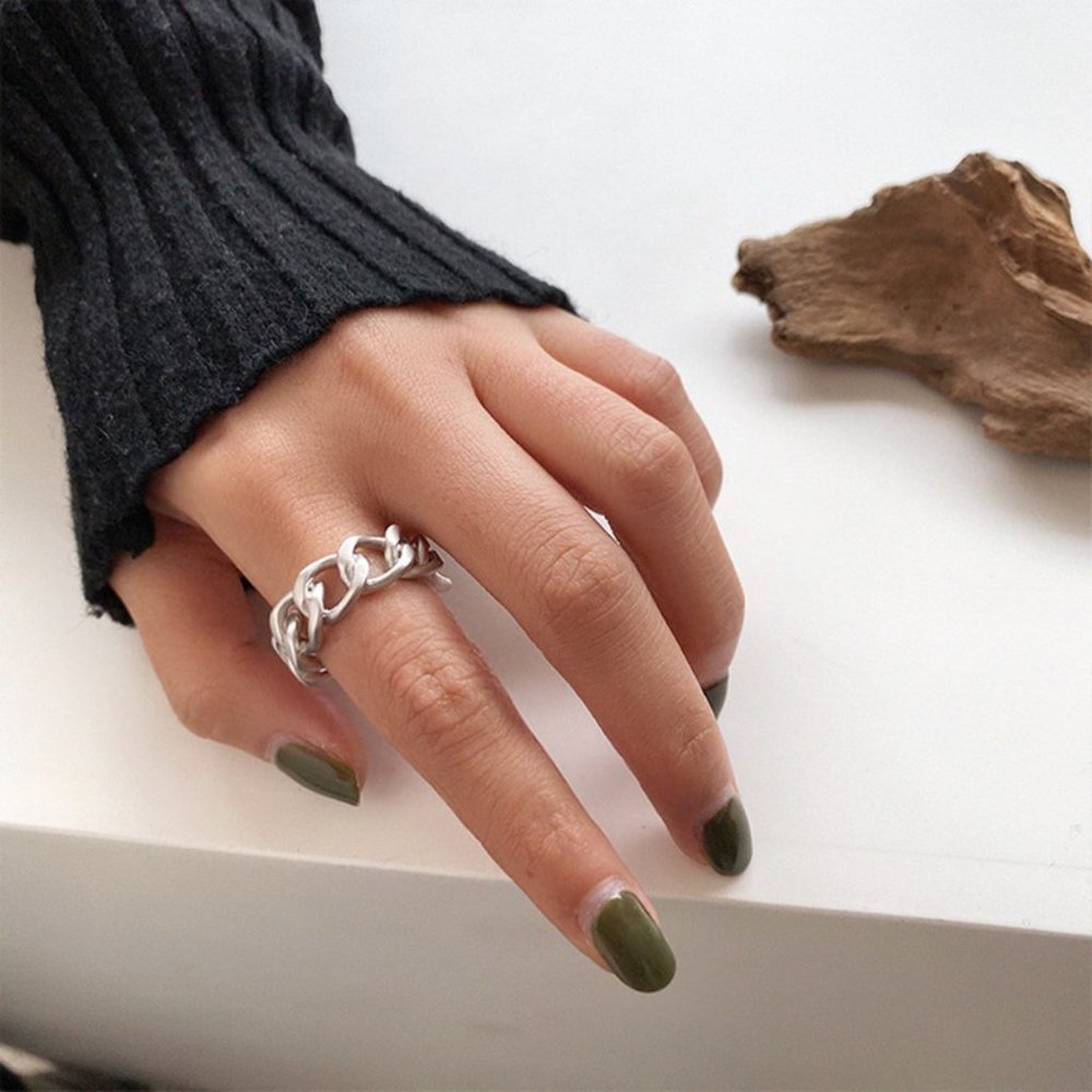 *NEW Gold/Sterling Silver Link Adjustable Ring - Picture 9 of 14